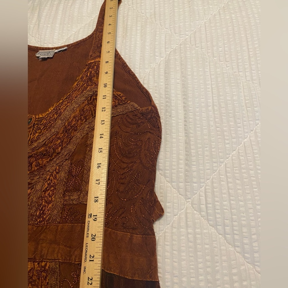 Bohemian Patchwork Sleeveless Dress - Picture 8 of 13